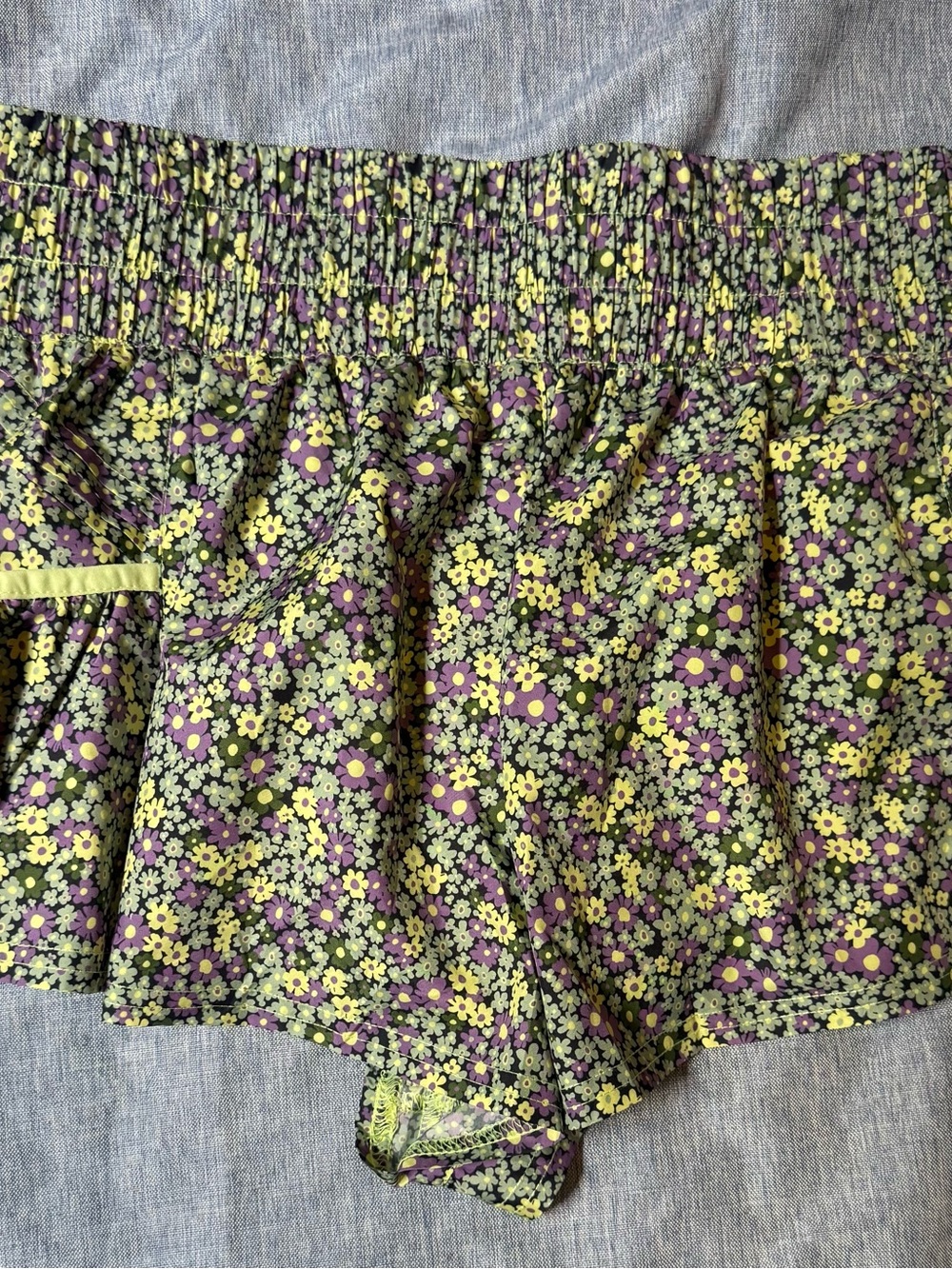 FP Movement by Free People Yellow & Purple Floral Shorts